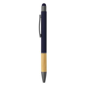 TITANIUM TOUCH BAMBOO, metalna 'touch' hemijska olovka, plava