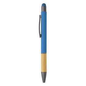 TITANIUM TOUCH BAMBOO, metalna 'touch' hemijska olovka, azurno plava