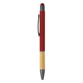 TITANIUM TOUCH BAMBOO, metalna 'touch' hemijska olovka, crvena