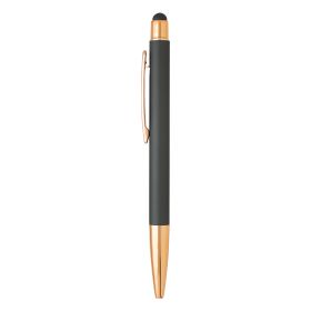 VIVA GOLD, metalna hemijska olovka sa papirnom navlakom, tamno metalna