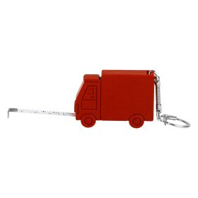 HUGO, plastični privezak za ključeve sa metrom, 1 m, crveni