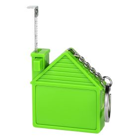 HOME, plastični privezak za ključeve sa metrom, 1m, svetlo zeleni