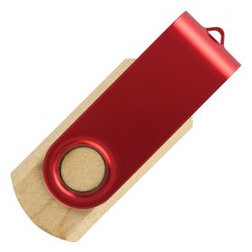 SMART WOOD, usb flash memorija, crvena, 8GB