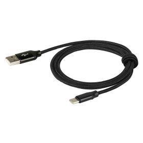 ALFA USB C, usb type-c kabl za punjenje i prenos podataka, crni