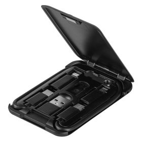 STORE, plastična kutija sa adapterima i držač za mobilni telefon, crna