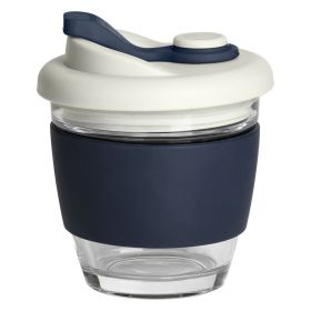 GUSTO, čaša sa silikonskim držačem, 250 ml, plava