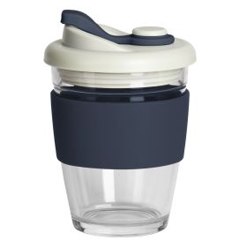 GUSTO MAXI, čaša sa silikonskim držačem, 350 ml, plava