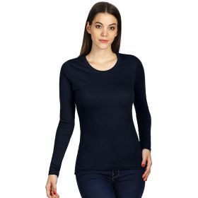MISS, ženska pamučna majica dugih rukava, 160 g/m2, plava, L