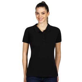 TOP GUN LADY, ženska pamučna polo majica, 210 g/m2, crna, XXL