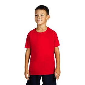 RECORD KIDS, dečja sportska majica sa raglan rukavima, 130 g/m2, crvena, 10