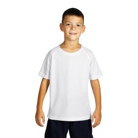 RECORD KIDS, dečja sportska majica sa raglan rukavima, 130 g/m2, bela, 10