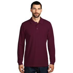 GATOR, pamučna polo majica dugih rukava, 200 g/m2, bordo, 3XL