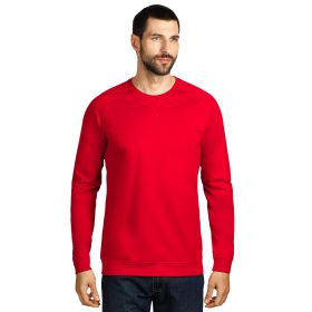 WING, dukserica sa raglan rukavima i okruglim izrezom, 260 g/m2, crvena, L