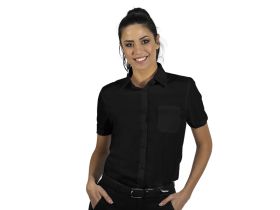 BUSINESS SSL WOMEN, ženska košulja kratkih rukava, crna, XXL