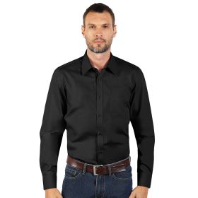 COMFORT LSL MEN, muška košulja dugih rukava, crna, M