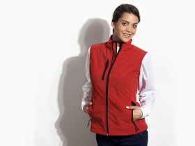 FEEDBACK WOMEN, ženski softshell prsluk, crveni, S