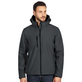PROTECT MEN, softshell jakna sa skidajućom kapuljačom, tamno siva, 3XL