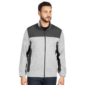 JUPITER, melirana jakna sa softshell delovima, pepeljasta, 3XL