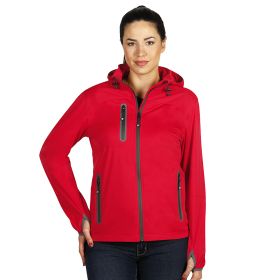 RIDER WOMEN, ženska softshell jakna sa kapuljačom, crvena, XXL