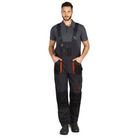 HAMMER BIB PANTS, radni polukombinezon, tamno sivi, 60