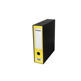 Registrator A4 kartonski žuti sa crnom kutijom - Prestige - Fornax