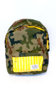 Školska torba Paso tamno maskirna 944008, žuti džep