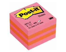 Samolepljiva blok kocka 51 x 51 pink Post-it