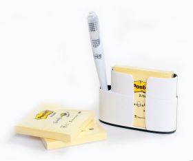 Stoni držač za Z-notes Post-it TL450-OFP, beli, sa hemijskom olovkom