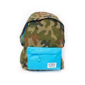 Školska torba Paso tamno maskirna 944009, plavi džep