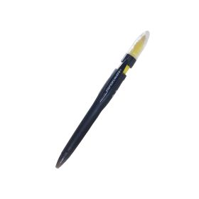 Hemijska olovka 0.4 crna + žuti tečni marker Papermate